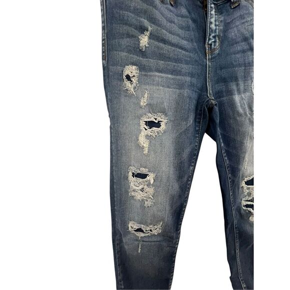 Judy Blue Mid-Rise Stretchy Distressed Denim Skinny Jeans - Picture 3 of 8